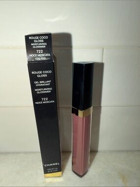 🆕 CHANEL Rouge Coco Gloss Noce Moscata 722 Pink Nude